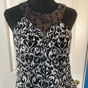 Gorgeous INC Halter Type Beaded Sequin Top, M